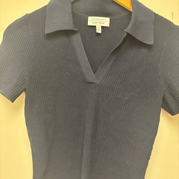 & Other Stories Cropped Open Collar Knit Top - Picture 8 of 10